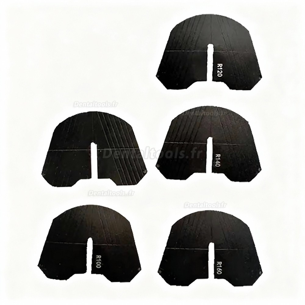 Jeu de 5 plaques de guidage pour alignement de proth&egrave;se dentaire